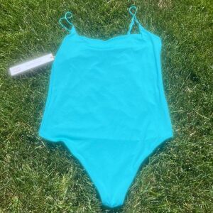 House of Harlow 1960 Bodysuit Teal Green Turquoise Women’s Size NWT Large